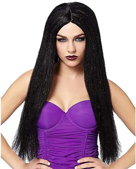 Spirit Halloween Long Black Witch Wig 1 Spirit Halloween Long Black Witch Wig