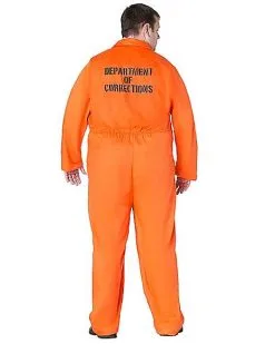 Spirit Halloween Adult Department Of Corrections Prisoner One Piece Costume -Girls Costumes Shop 00580803 d