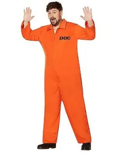 Spirit Halloween Adult Department Of Corrections Prisoner One Piece Costume -Girls Costumes Shop 00580803 g