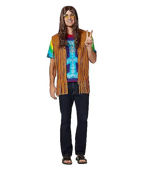 Spirit Halloween Fringed Suede Hippie Vest 1 Spirit Halloween Fringed Suede Hippie Vest