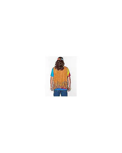 Spirit Halloween Fringed Suede Hippie Vest 5 Spirit Halloween Fringed Suede Hippie Vest - Image 5