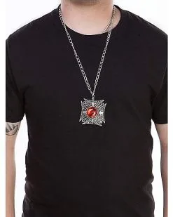 Spirit Halloween Classic Red Stone Necklace -Girls Costumes Shop 01066521 b