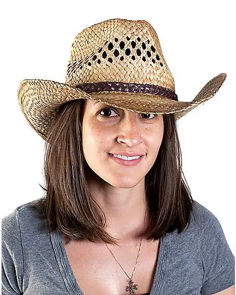 Spirit Halloween Western Seagrass Hat 3 Spirit Halloween Western Seagrass Hat - Image 3