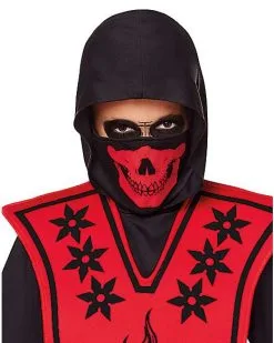 Spirit Halloween Kids Red Skull Ninja Costume -Girls Costumes Shop 01099522 c
