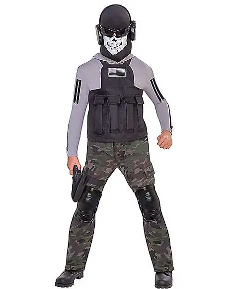 Spirit Halloween Kids Skull Commando Costume 1 Spirit Halloween Kids Skull Commando Costume