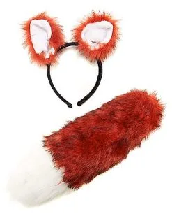 Spirit Halloween Faux Fur Fox Costume Kit -Girls Costumes Shop 01152339 c