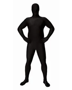Spirit Halloween Adult Super Skins Black Zentai Skin Suit Costume -Girls Costumes Shop 01164912 a