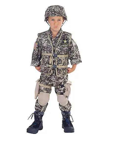 Spirit Halloween Kids Geared US Army Costume 1 Spirit Halloween Kids Geared US Army Costume