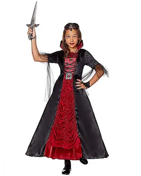 Spirit Halloween Kids Royal Vampiress Dress Costume 1 Spirit Halloween Kids Royal Vampiress Dress Costume