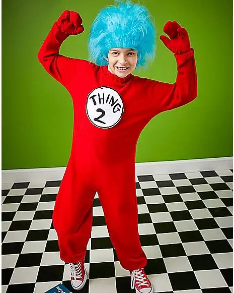 Spirit Halloween Kids Thing 1 And Thing 2 One Piece Costume - Dr. Seuss 1 Spirit Halloween Kids Thing 1 And Thing 2 One Piece Costume - Dr. Seuss
