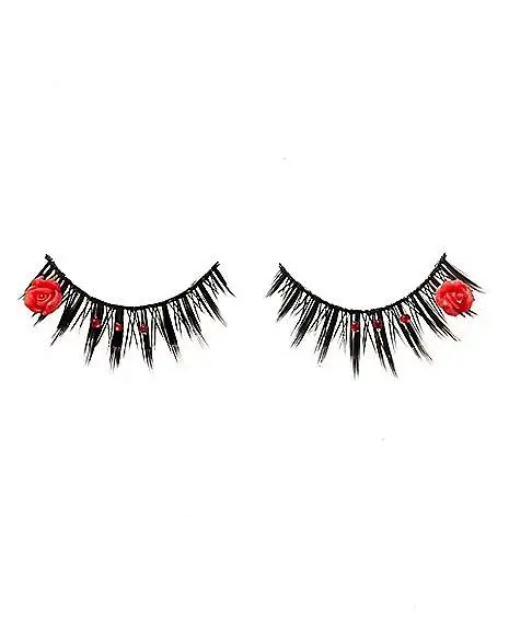 Spirit Halloween Day Of The Dead Rose Eyelashes 8 Spirit Halloween Day Of The Dead Rose Eyelashes -Girls Costumes Shop 01268895 a