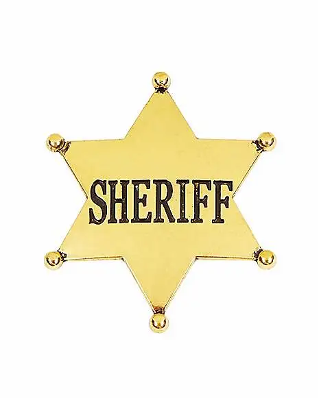 Spirit Halloween Western Sheriff Gold Badge 1 Spirit Halloween Western Sheriff Gold Badge