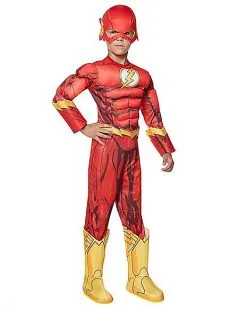 Spirit Halloween Kids Flash Costume Deluxe - DC Comics
