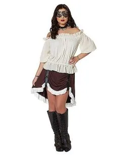 Spirit Halloween Ivory Off The Shoulder Shirt -Girls Costumes Shop 01315555 d