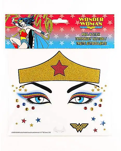 Spirit Halloween Wonder Woman Face Decal - DC Comics 1 Spirit Halloween Wonder Woman Face Decal - DC Comics