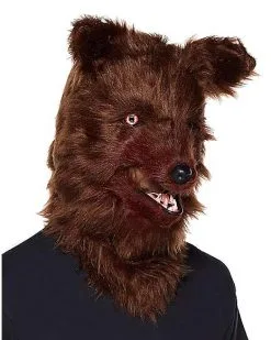 Spirit Halloween Adult Moving Mouth Wolf Full Mask -Girls Costumes Shop 01321033 c