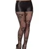 Spirit Halloween Adult Black Decorated Skull Tights