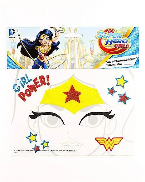Spirit Halloween Wonder Woman Face Tattoo - DC Super Hero Girls 1 Spirit Halloween Wonder Woman Face Tattoo - DC Super Hero Girls