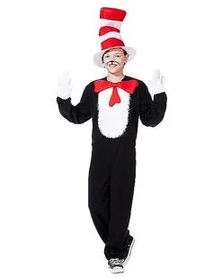Spirit Halloween Kids Cat In The Hat Costume - Dr. Seuss -Girls Costumes Shop 01332584 f