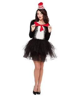 Spirit Halloween Adult Cat In The Hat Tutu Dress - Dr. Seuss 7 Spirit Halloween Adult Cat In The Hat Tutu Dress - Dr. Seuss -Girls Costumes Shop 01333194 d
