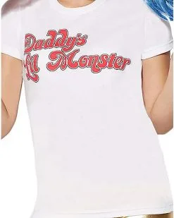 Spirit Halloween Daddys Lil Monster T Shirt - Suicide Squad -Girls Costumes Shop 01339092 c
