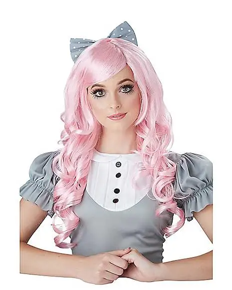 Spirit Halloween Pink Curls Doll Wig 1 Spirit Halloween Pink Curls Doll Wig