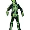 Spirit Halloween Kids Glow In The Dark Skelebones One Piece Costume