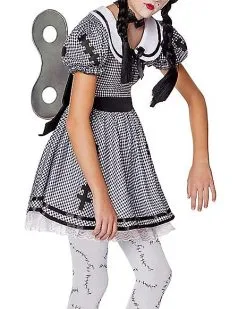 Spirit Halloween Kids Wind-Up Doll Costume -Girls Costumes Shop 01346238 d