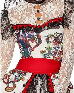 Spirit Halloween Adult Sugar Skull Bride Costume -Girls Costumes Shop 01346576 d