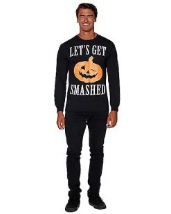 Spirit Halloween Let's Get Smashed Long Sleeve T Shirt -Girls Costumes Shop 01353580 d