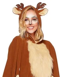 Spirit Halloween Adult Faux Fur Deer Poncho -Girls Costumes Shop 01358878 d