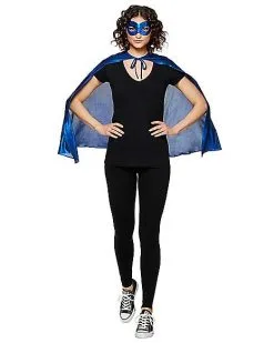 Spirit Halloween Blue Metallic Cape