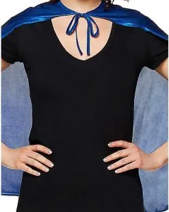 Spirit Halloween Blue Metallic Cape -Girls Costumes Shop 01360817 d
