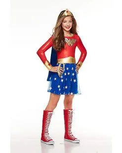 Spirit Halloween Kids Wonder Woman Dress Costume - DC Comics