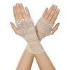 Spirit Halloween Fingerless White Lace Gloves