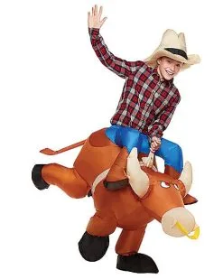 Spirit Halloween Kids Ride-On Inflatable Bull Costume