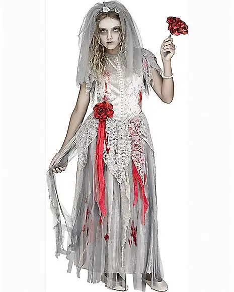 Spirit Halloween Kids Zombie Bride Costume 1 Spirit Halloween Kids Zombie Bride Costume