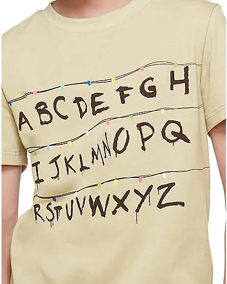 Spirit Halloween Kids Stranger Things Alphabet Wall T Shirt - Stranger Things 4 Spirit Halloween Kids Stranger Things Alphabet Wall T Shirt - Stranger Things - Image 4