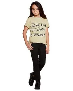 Spirit Halloween Kids Stranger Things Alphabet Wall T Shirt - Stranger Things 11 Spirit Halloween Kids Stranger Things Alphabet Wall T Shirt - Stranger Things -Girls Costumes Shop 01381797 f
