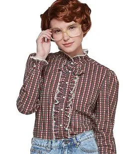 Spirit Halloween Adult Ruffle Barb Shirt - Stranger Things