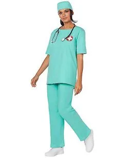 Spirit Halloween Adult ER Surgeon Costume -Girls Costumes Shop 01385145 c