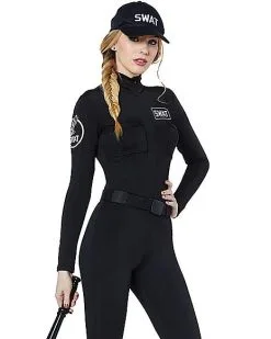 Spirit Halloween Adult SWAT Catsuit Costume 5 Spirit Halloween Adult SWAT Catsuit Costume -Girls Costumes Shop 01385749 c