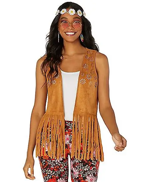 Spirit Halloween Fringed Hippie Vest 1 Spirit Halloween Fringed Hippie Vest