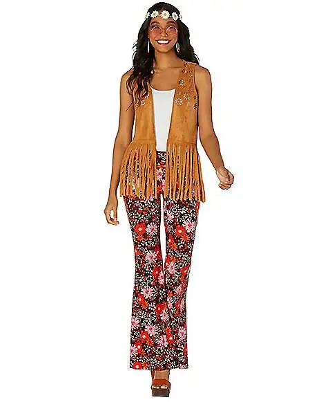 Spirit Halloween Fringed Hippie Vest 2 Spirit Halloween Fringed Hippie Vest - Image 2