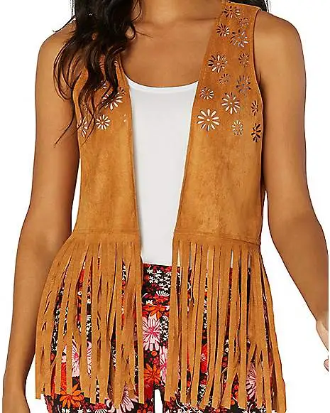 Spirit Halloween Fringed Hippie Vest 3 Spirit Halloween Fringed Hippie Vest - Image 3