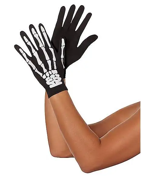 Spirit Halloween Black Skeleton Gloves 1 Spirit Halloween Black Skeleton Gloves