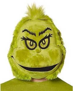 Spirit Halloween Moving Mouth The Grinch Full Mask - Dr. Seuss