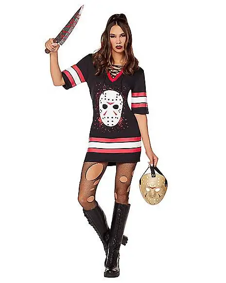 Spirit Halloween Adult Jason Voorhees Hockey Dress – Friday The 13th 2 Spirit Halloween Adult Jason Voorhees Hockey Dress – Friday The 13th - Image 2