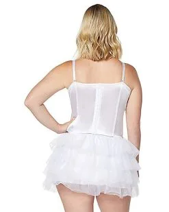 Spirit Halloween Front Lace-Up Corset - White -Girls Costumes Shop 01394600 b