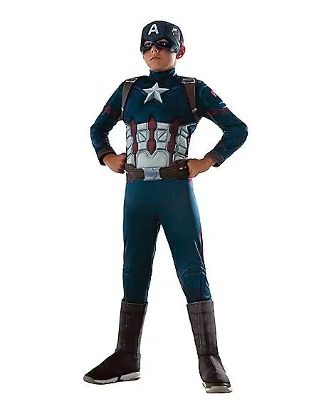 Spirit Halloween Kids Captain America Costume Deluxe - Captain America 3: Civil War 1 Spirit Halloween Kids Captain America Costume Deluxe - Captain America 3: Civil War